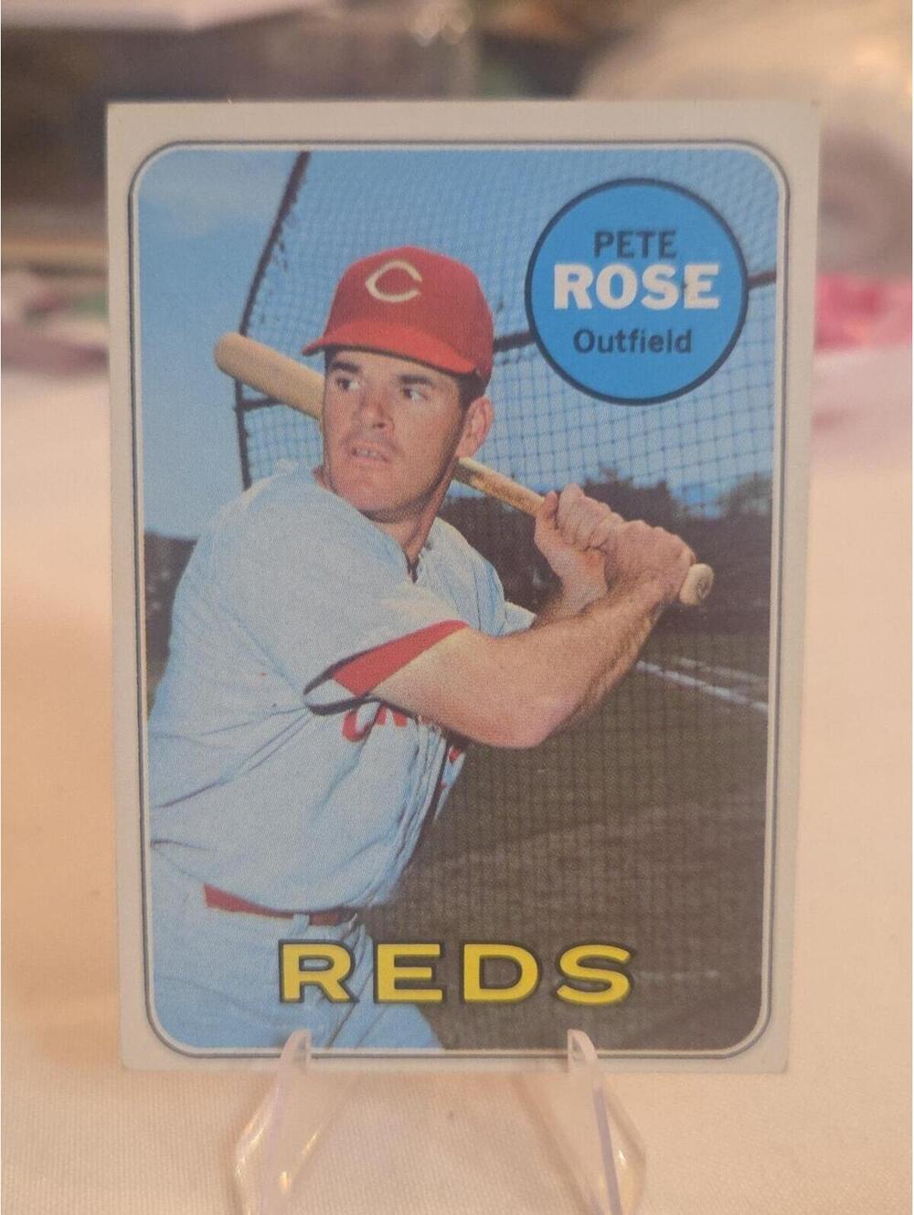 1969 Topps #120 Pete Rose High Grade Off Center Sharp Corners Cincinnati Reds - Picture 1 of 8